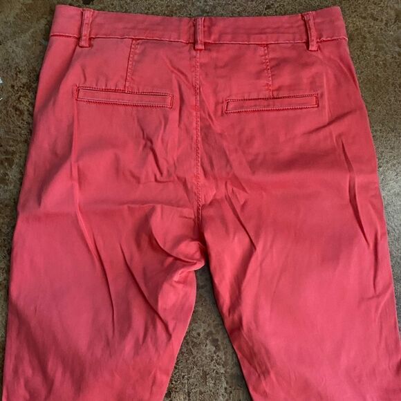 BANANA Republic Red Pink Straight Leg cropped‎ chino pants - Picture 5 of 7